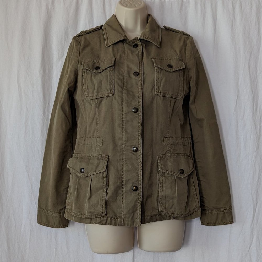 Banana Republic Utility Military Olive Green Jacket Size Extra Small